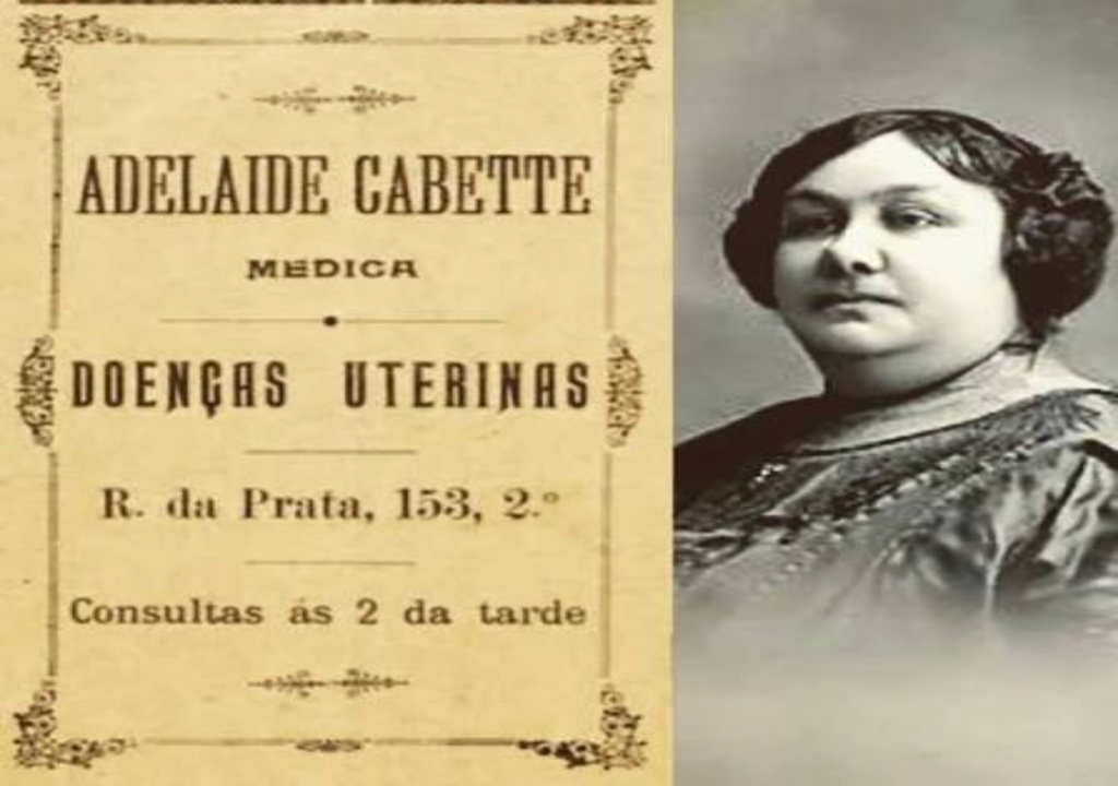 Médica e ativista Retrato de Adelaide Cabete, pioneira na medicina e figura marcante na luta pelos direitos das mulheres em Portugal.