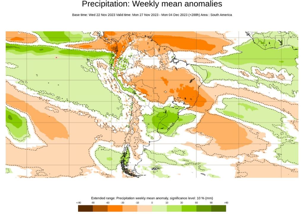 Anomalia da Precipitação Média Semanal Anomalia da Precipitação Média Semanal