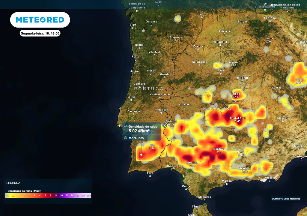 trovoada; densidade de raios trovoada; densidade de raios