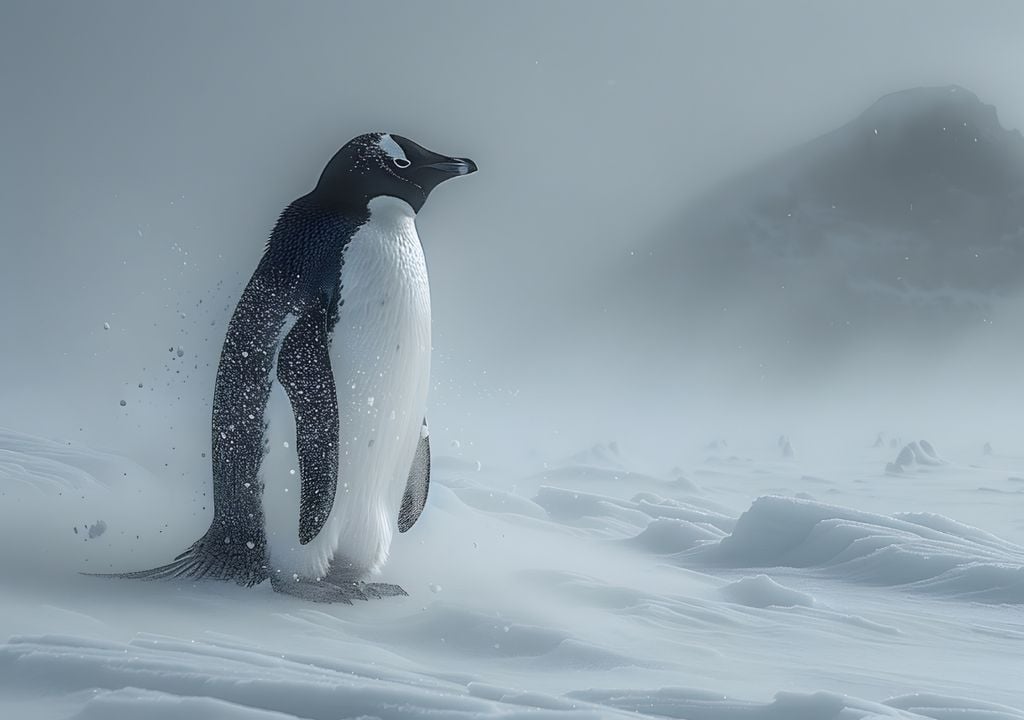 pinguim; neblina pinguim; neblina