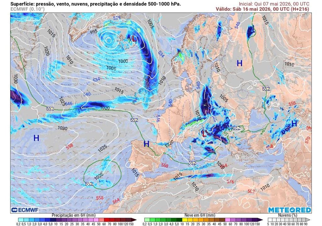 Tendência para reforço e reposicionamento do anticiclone dos Açores em latitudes mais baixas, promovendo um padrão mais estável típico de NAO+.