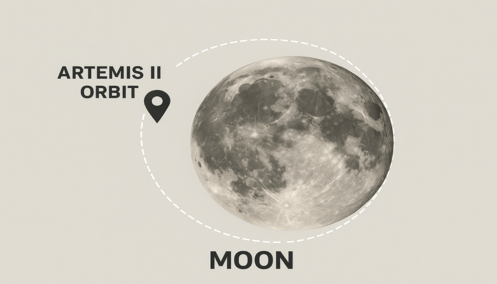 A Orion (a nave) viaja a 40.000 km/h no regresso, uma velocidade tão elevada que exige paraquedas gigantes para uma amaragem segura. Imagem gerada por IA.