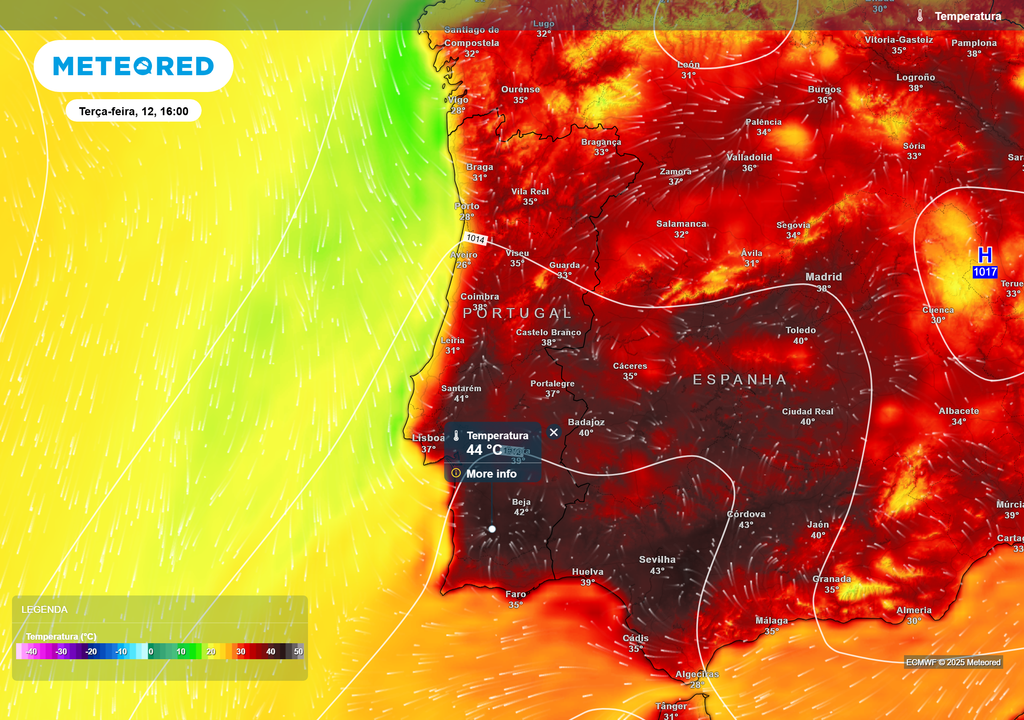 temperatura do ar à superfície temperatura do ar à superfície