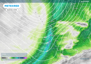O modelo Europeu já marcou a data da próxima frente com chuva que afetará Portugal continental