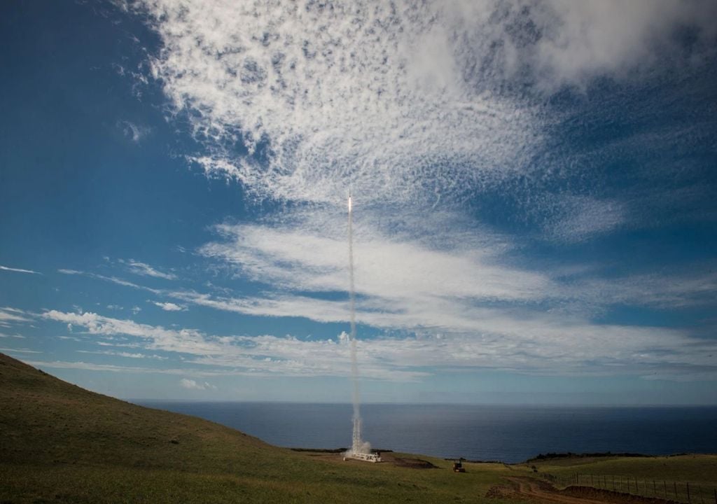 Teste com os foguetões no Porto Espacial dos Açores