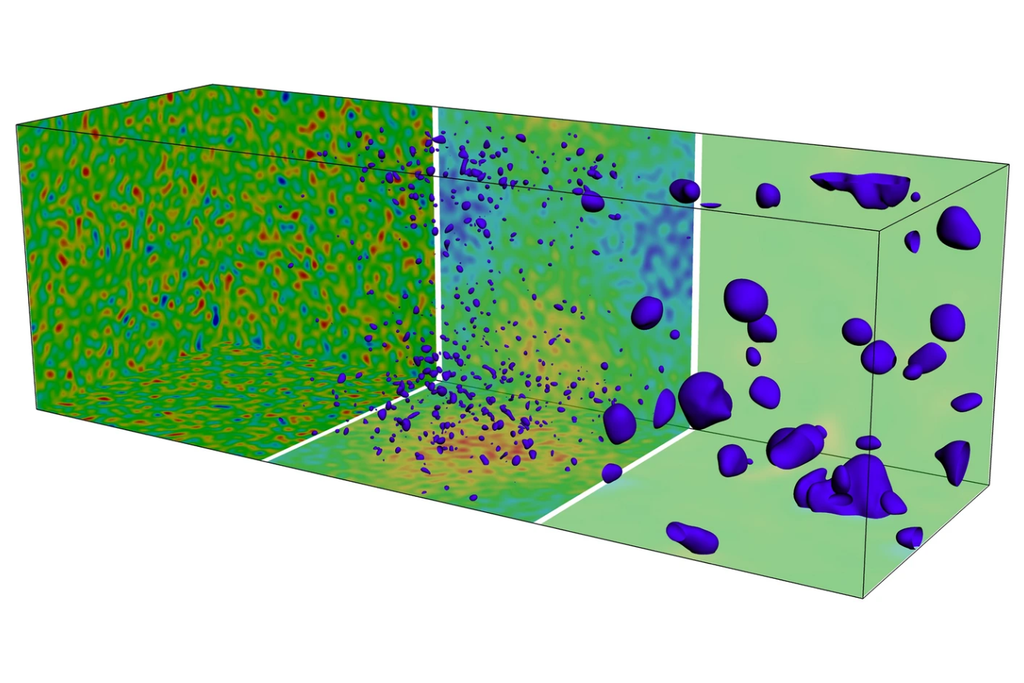 Las simulaciones numéricas ayudan a explicar cómo se formaron las estructuras que observamos hoy en día. Crédito: Aurrekoetxea et al. 2025