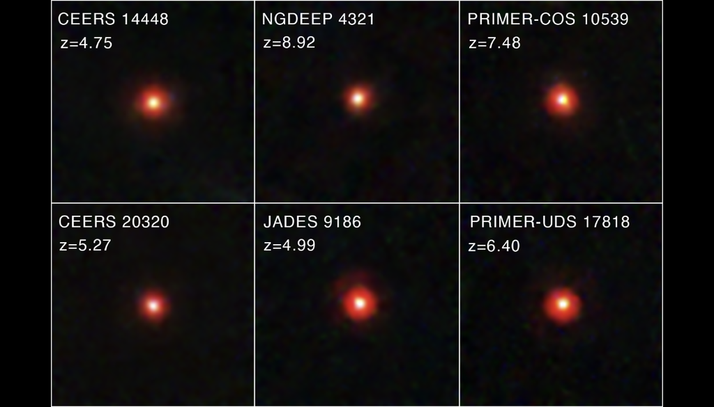 Estudá-los pode ajudar a entender a formação dos primeiros buracos negros e objetos como os Little Red Dots. Crédito: NASA Estudá-los pode ajudar a entender a formação dos primeiros buracos negros e objetos como os Little Red Dots. Crédito: NASA