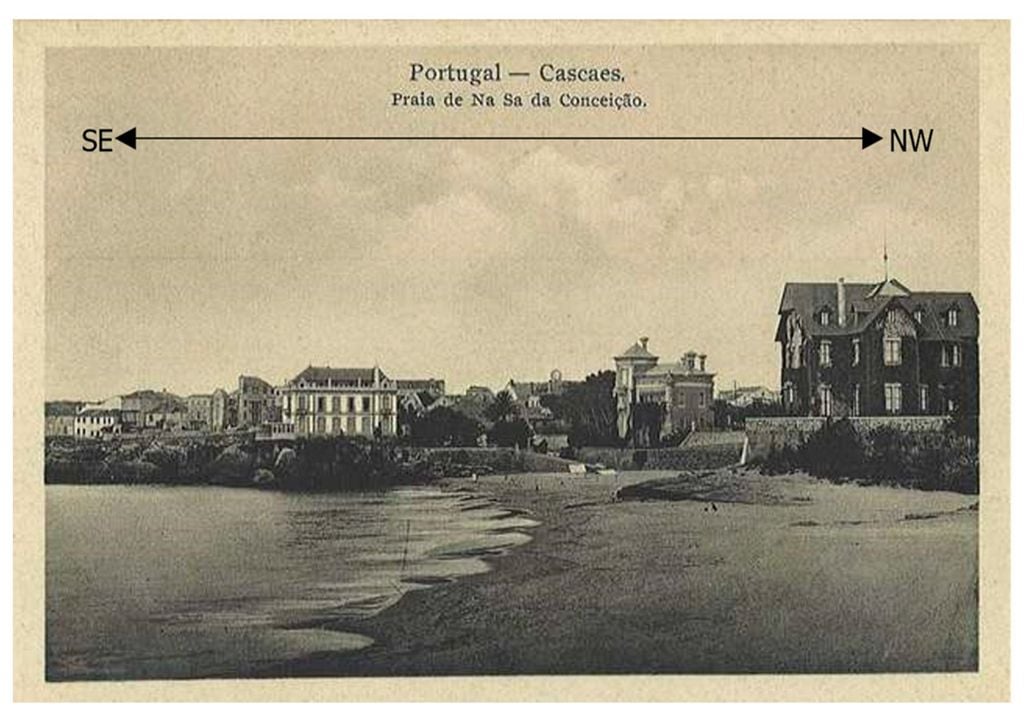 Postal da praia da Conceição-Duquesa em 1930 Postal da praia da Conceição-Duquesa em 1930