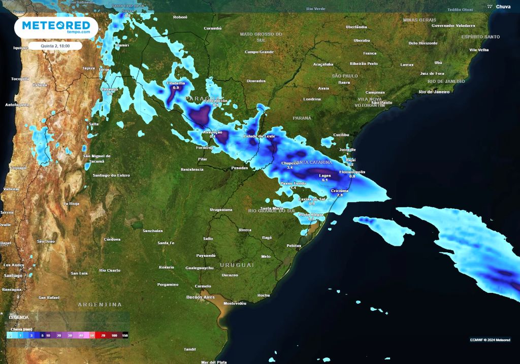 alerta de chuvas intensas