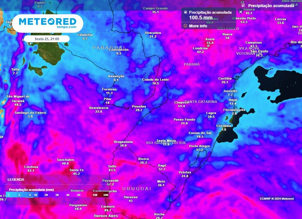 previsão de precipitação acumulada