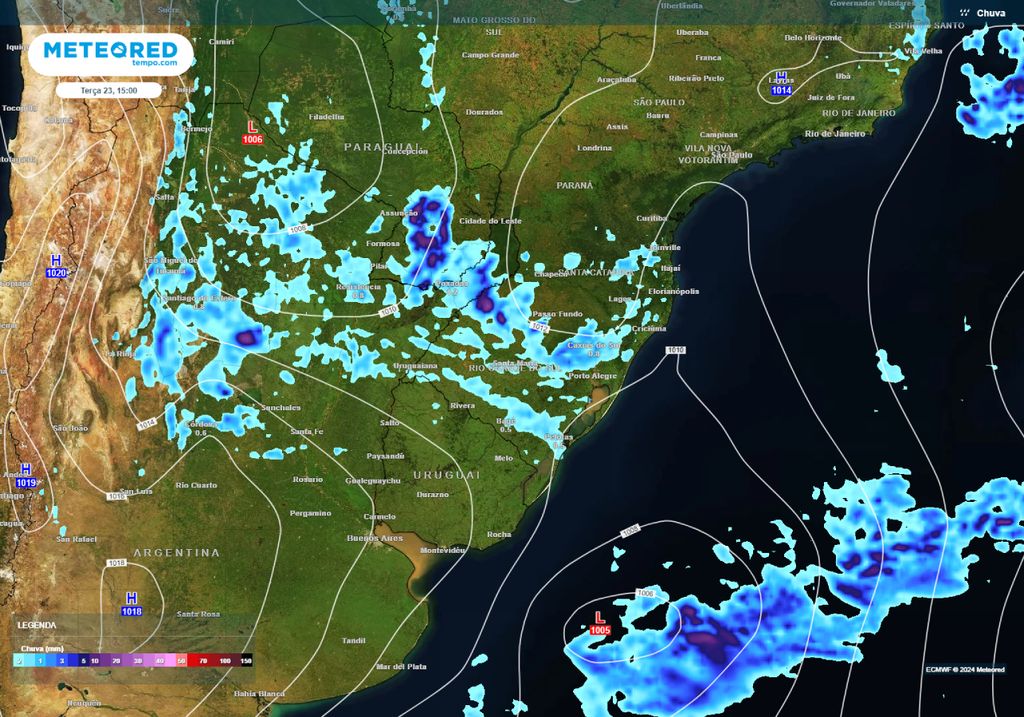 previsão de chuva Região Sul previsão de chuva Região Sul