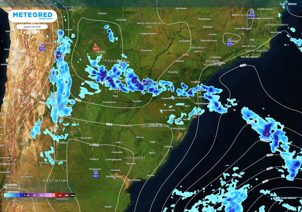 frente fria na Região Sul frente fria na Região Sul