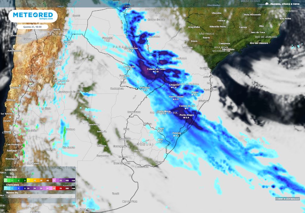 aleta de chuvas intensas e tempestades na Região Sul aleta de chuvas intensas e tempestades na Região Sul