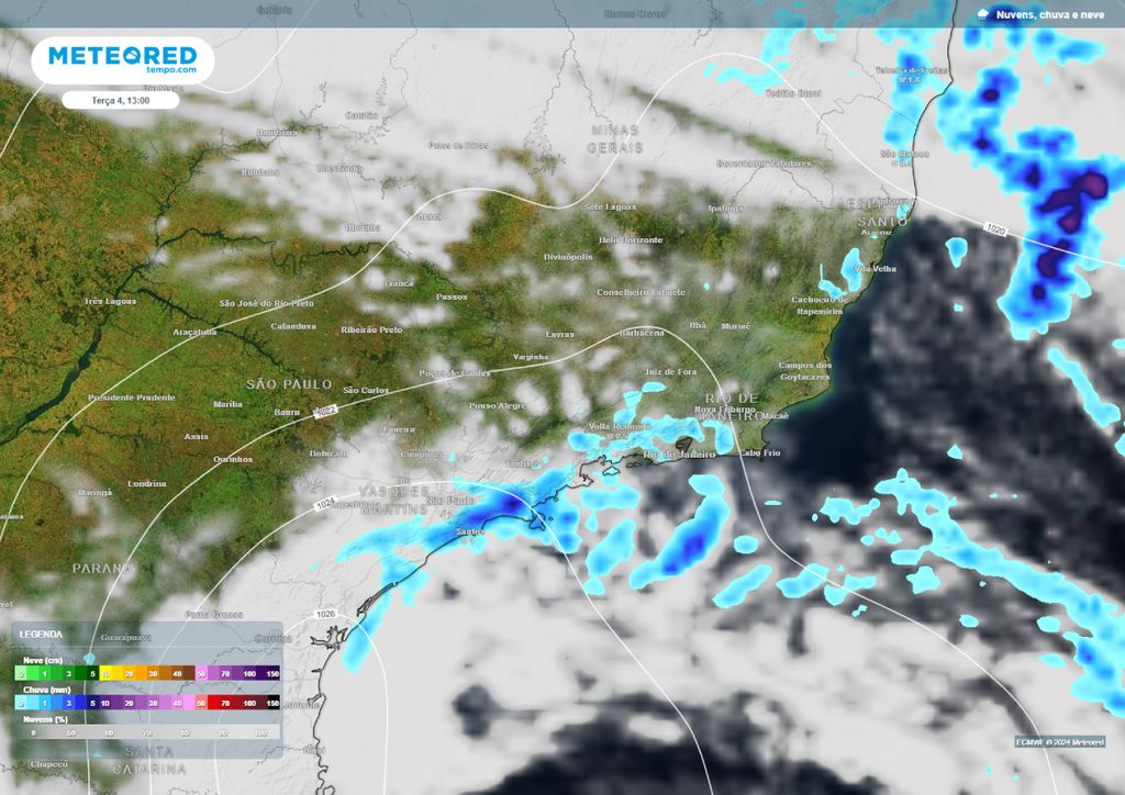 previsão do tempo sudeste