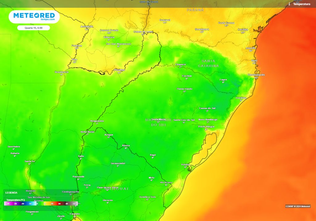 onda de frio e geada