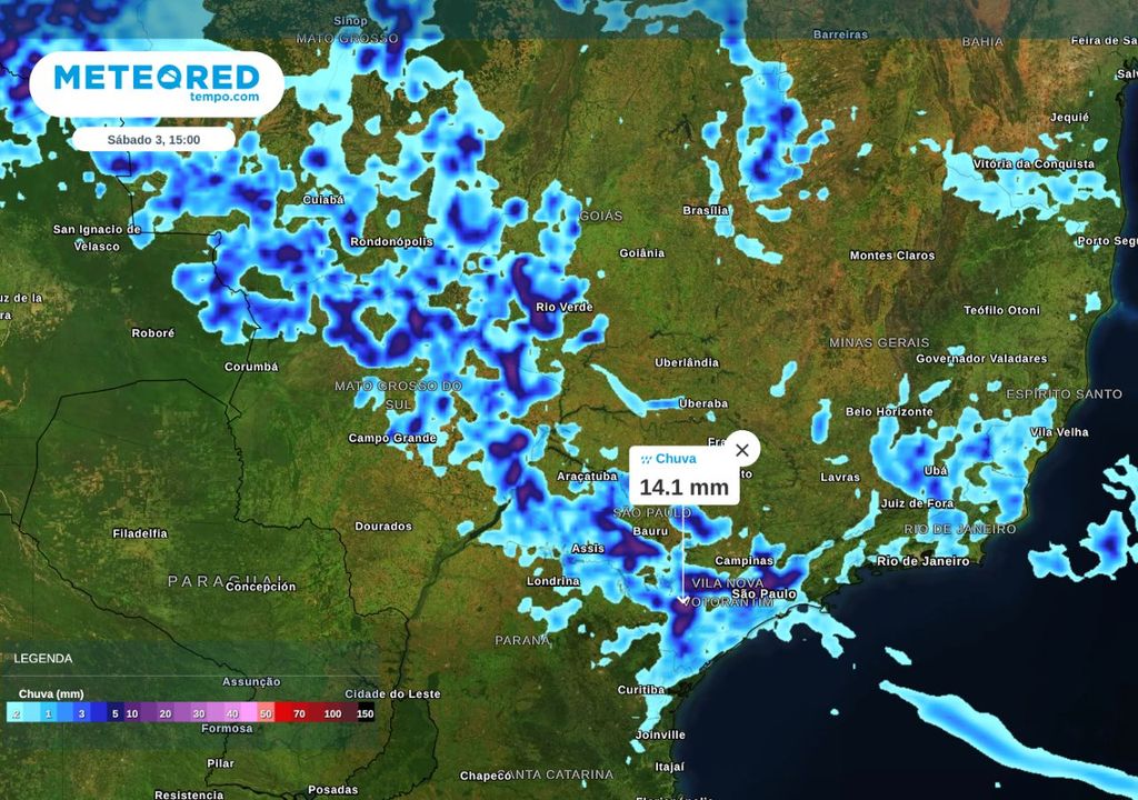 Chuva no final de semana