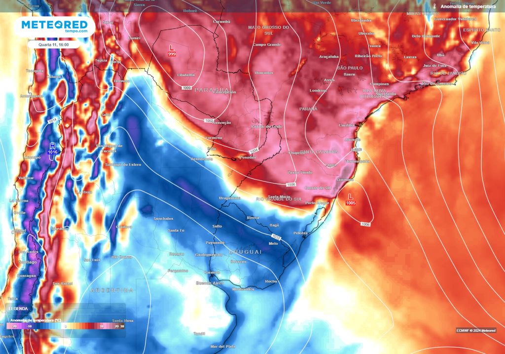 onda de calor e frio no Rio Grande do Sul