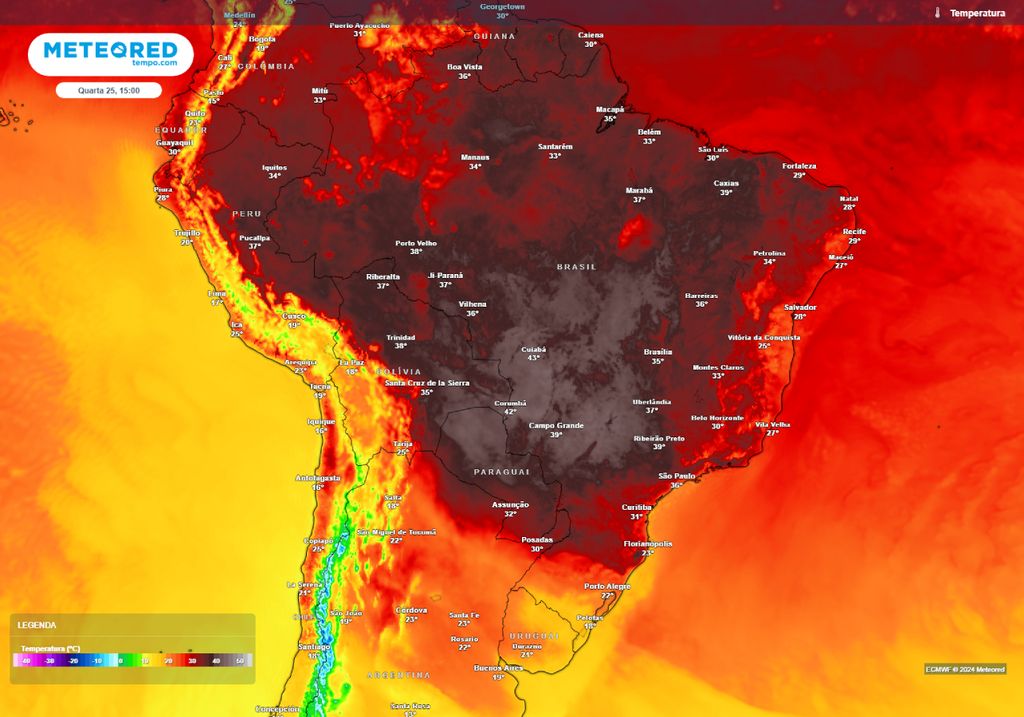 previsão do tempo onda de calor
