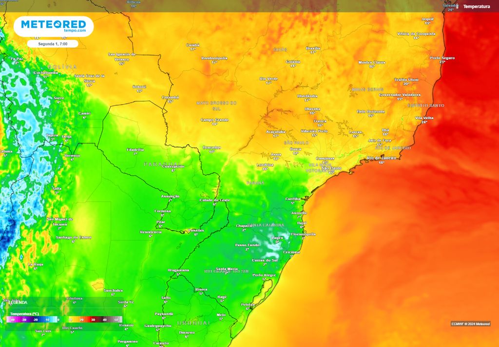 onda de frio massa de ar polar
