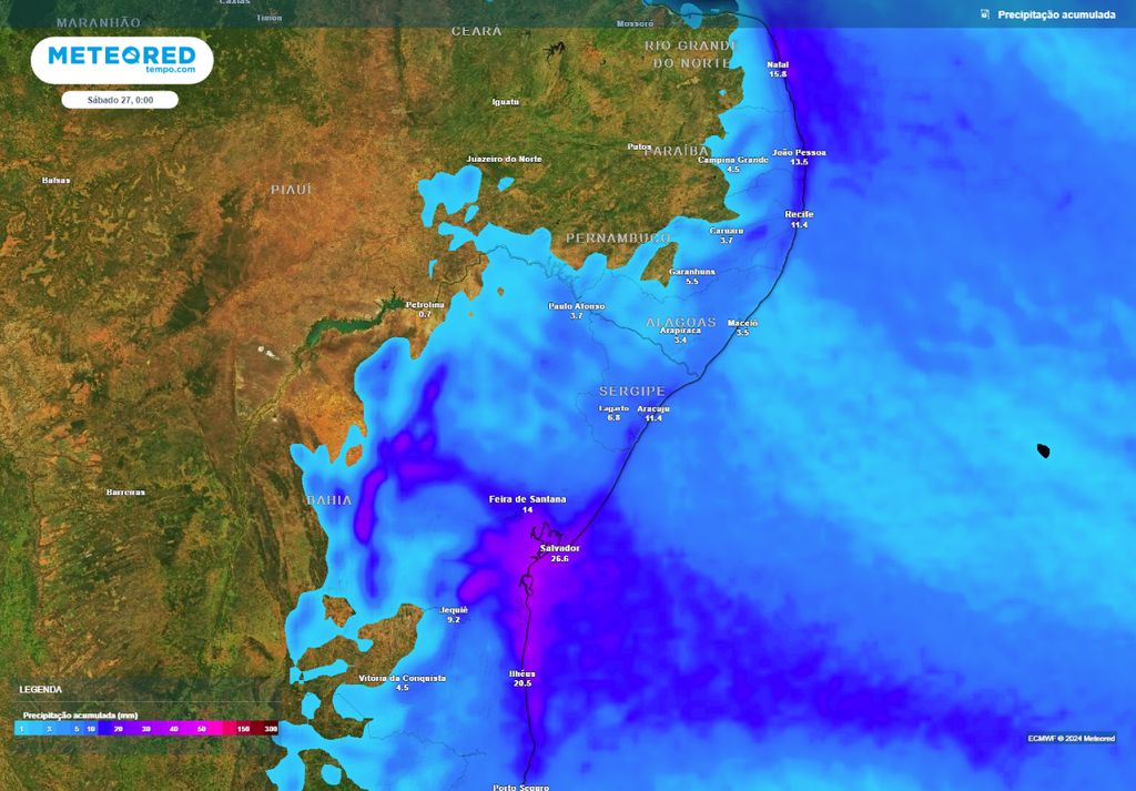 acumulado de precipitação
