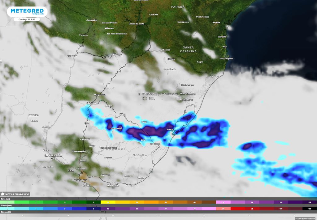 frente fria no Rio Grande do Sul
