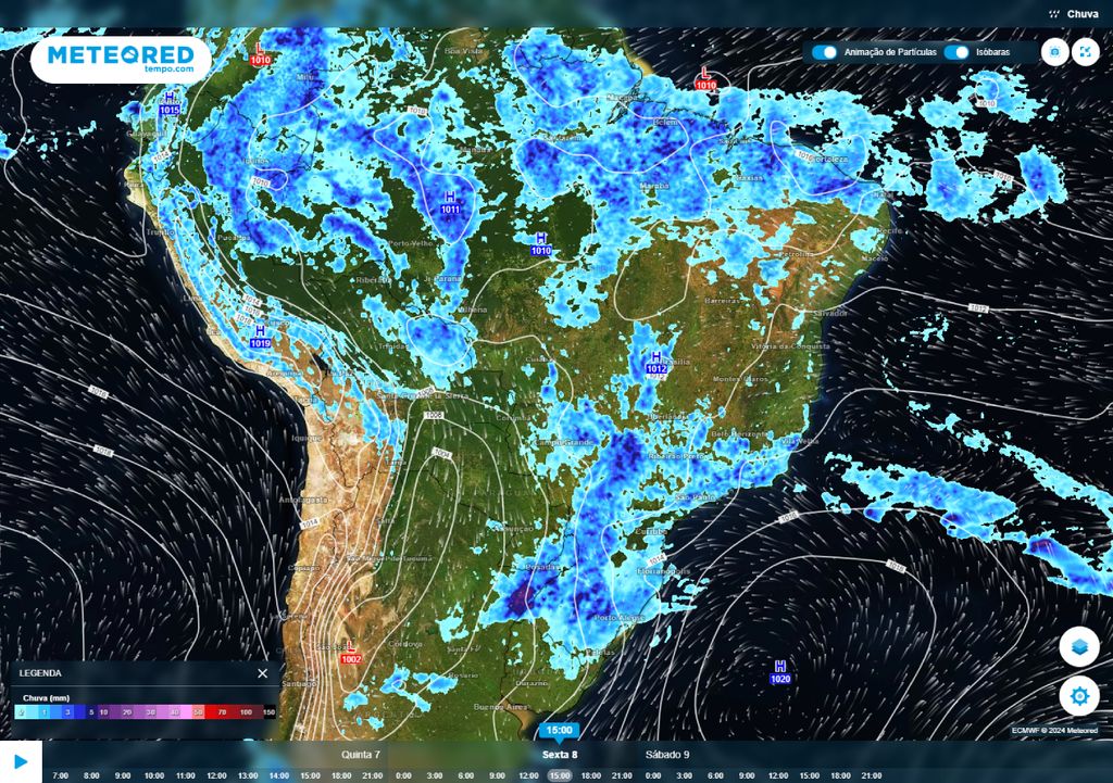 alerta de tempestades no Sudeste