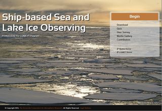 Observaciones del hielo marino y lacustre desde barco