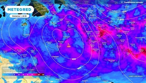 Occhi puntati sul Mediterraneo: da domenica possibile ciclone con piogge intense, ecco le regioni pi&ugrave; a rischio