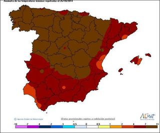 Octubre 2014 muy cálido y batiendo récords