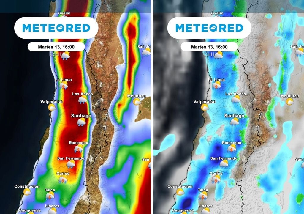 Probabilidad de lluvias La tarde de este martes podría dejar nuevas precipitaciones en Santiago, antes de una nueva pausa y el regreso de un ambiente más estable.