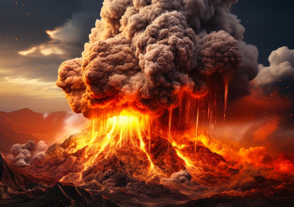 grande erupção vulcânica