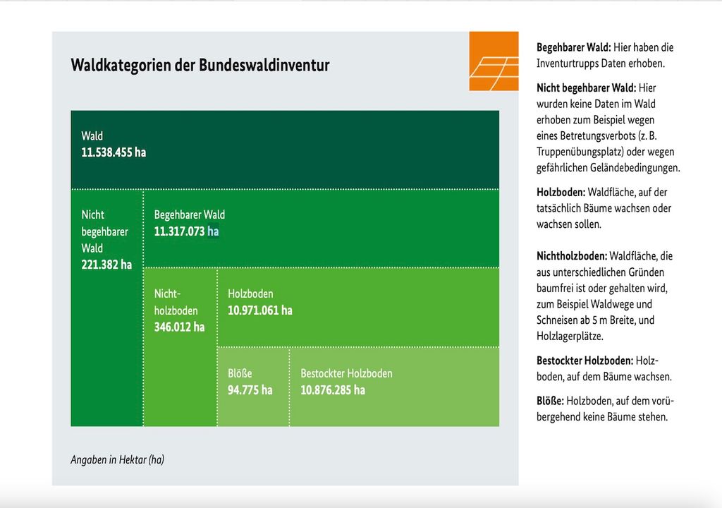 Erhebung des WALDLANDES DEUTSCHLAND Erhebung des WALDLANDES DEUTSCHLAND