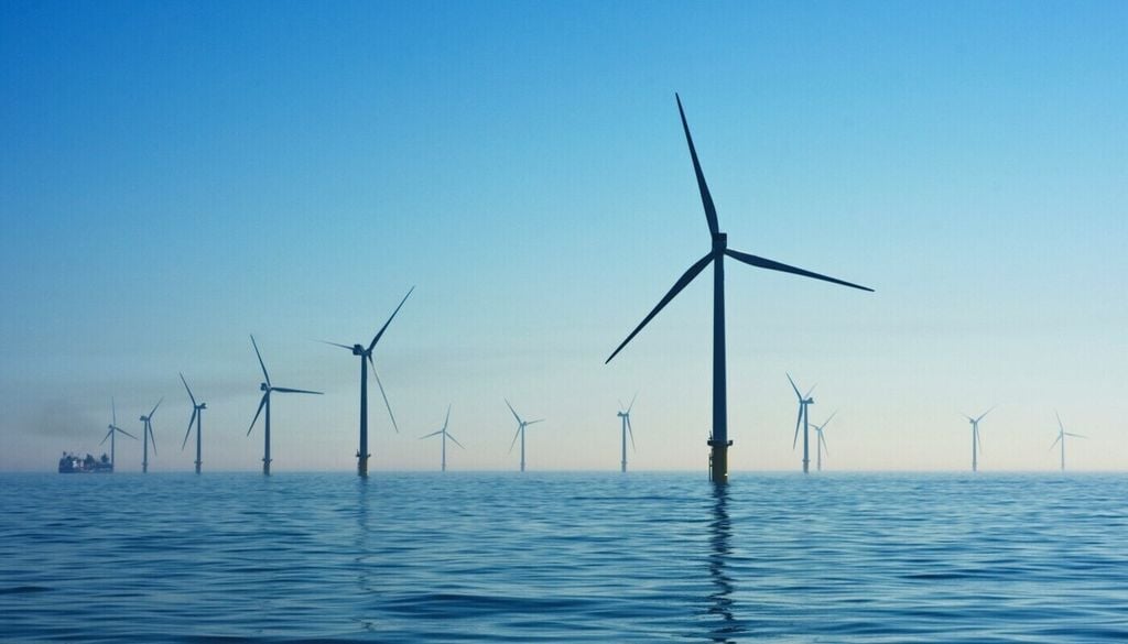 Bis zum Jahr 2050 will die EU 300 Gigawatt aus Offshore-Windkraft beziehen. Derzeit sind in Europa Anlagen für ca. 39 Gigawatt installiert, davon in EU-Ländern ca. 21,5 GW. Bild: Nicholas Doherty/Unsplash