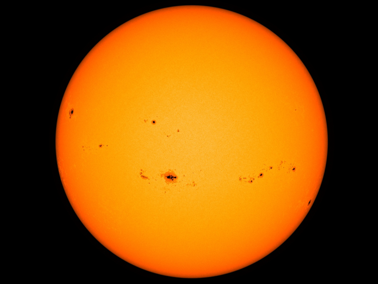 Las manchas solares en grandes cantidades indican los ciclos máximos del Sol. Crédito: NASA/SDO
