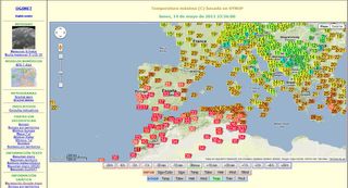 Ogimet navega con Google Map: datos de synops y metars de todo el mundo