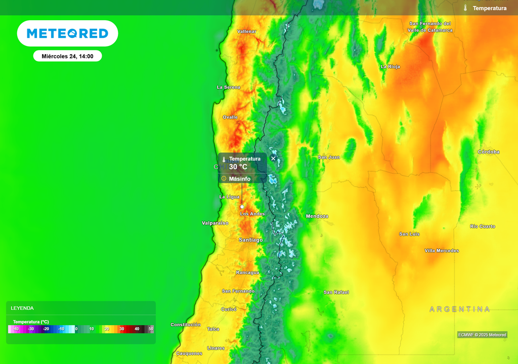 mapa de temperatura.