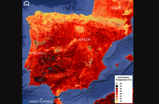 La tierra y el mar del sur de Europa sufrieron olas de calor en junio de 2025: más de 60 ºC de temperatura en el suelo