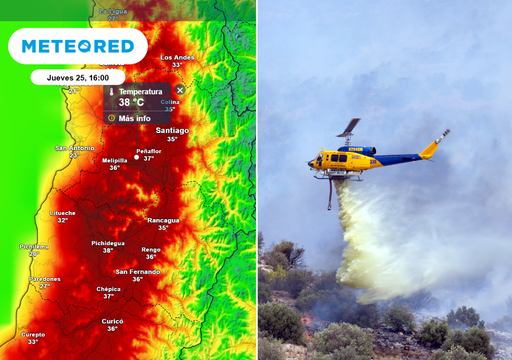 &iquest;Ola de calor en Navidad? Hasta 38 &deg;C, rachas de 50 km/h y alto riesgo de incendios forestales en la RM este d&iacute;a