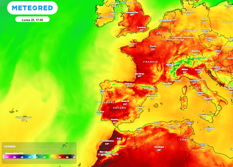 Una ola de calor extrema en mayo de 2026 sobre Europa deja valores t&eacute;rmicos de r&eacute;cord como si fuera pleno verano