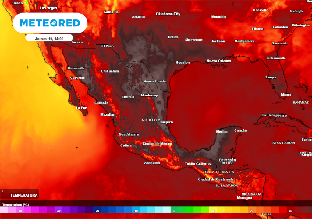 Modelo ECMWF - Temperatura ambiente en °C