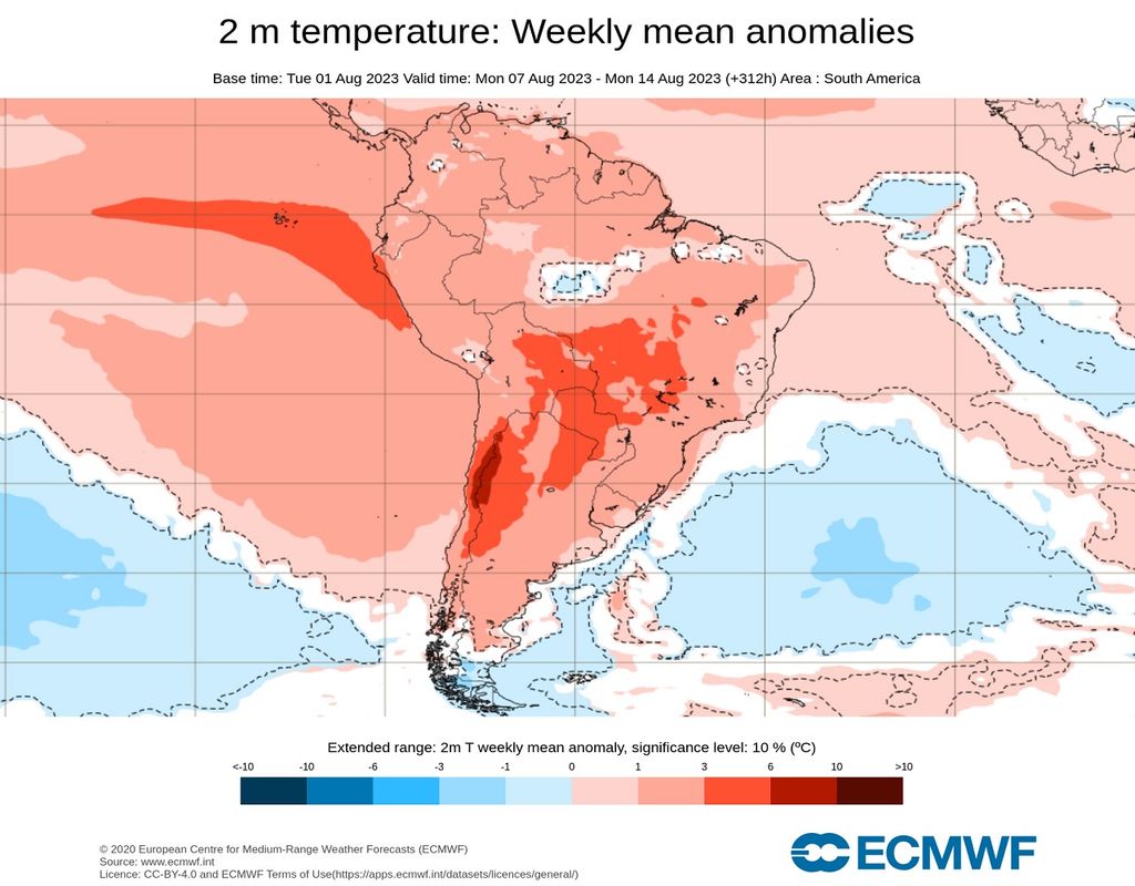 pronóstico temperatura ECMWF Chile pronóstico temperatura ECMWF Chile