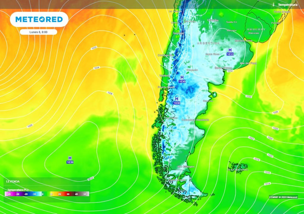 mapa de temperaturas y presiones previstas mapa de temperaturas y presiones previstas