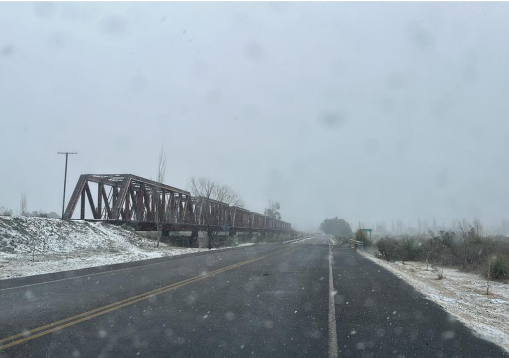 Nieve en Mendoza La ola polar afectó con fuerza a todos los departamentos de Mendoza. Foto: X @Aconcagua_radio