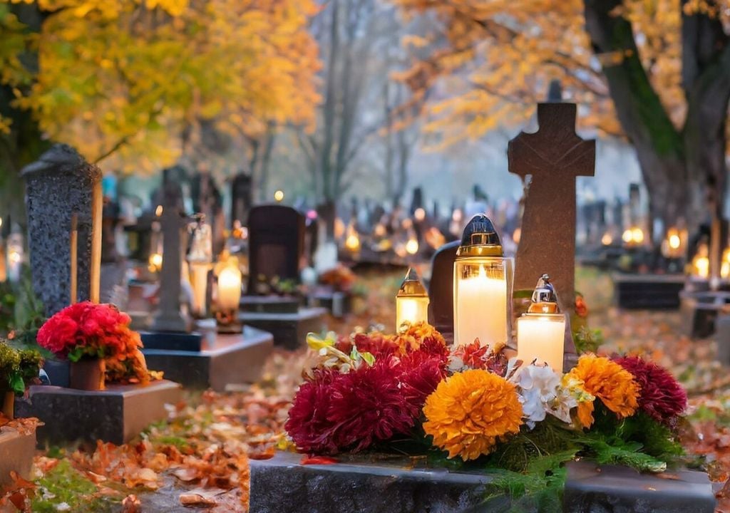 fiori, cimitero