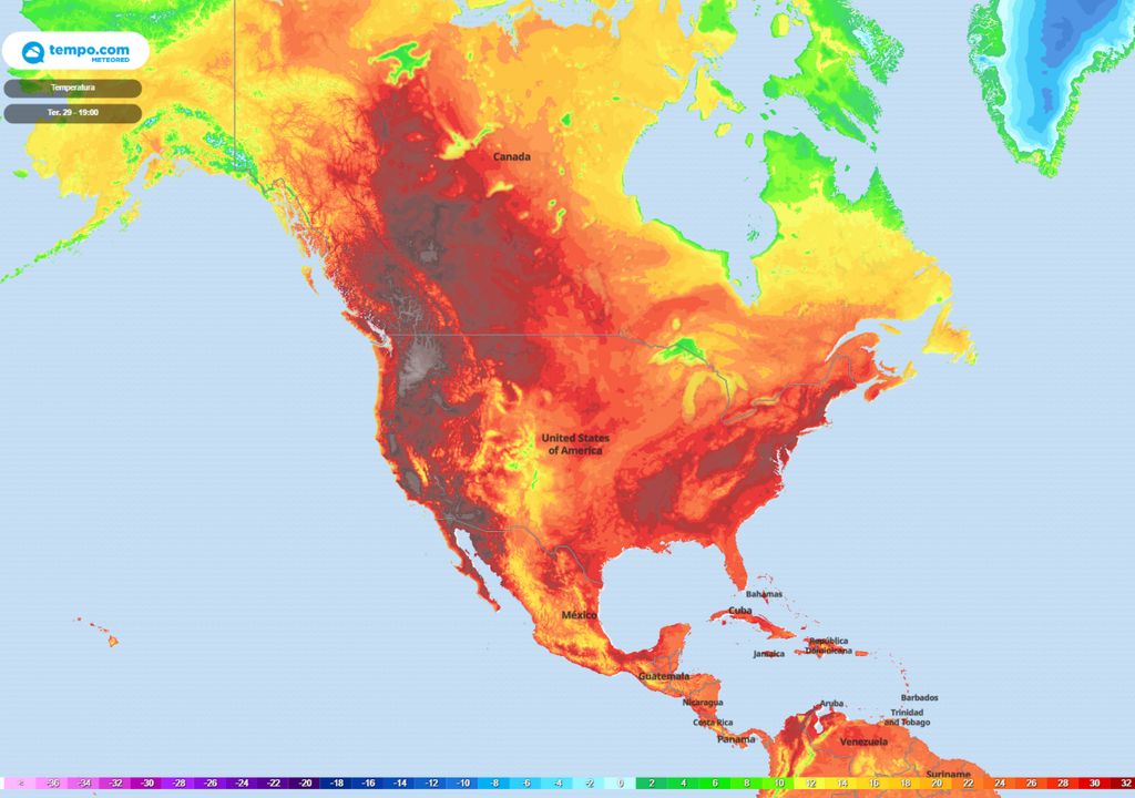 Onda de calor Estados Unidos e Canadá