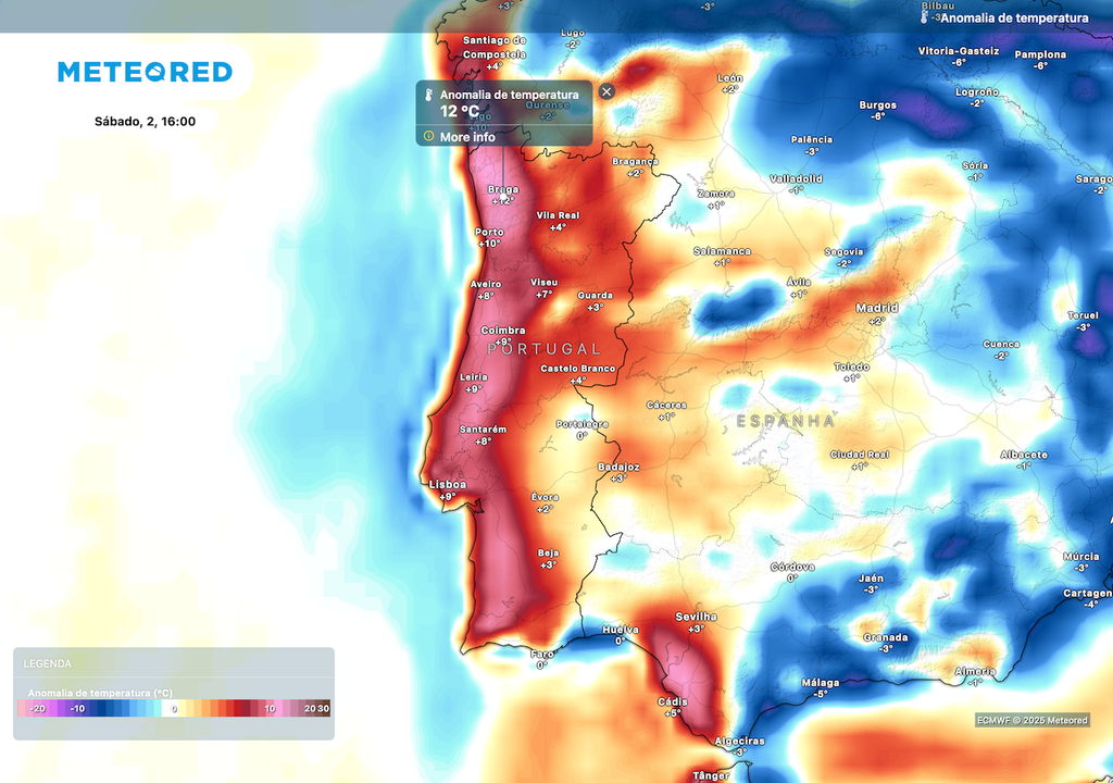 Anomalia das temperaturas em Portugal Anomalia das temperaturas em Portugal