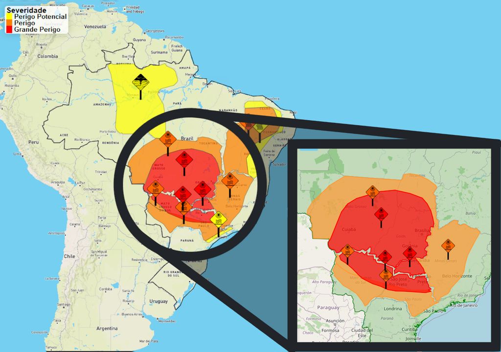 Alerta de Hipertermia e Risco de morte emitido pelo INMET