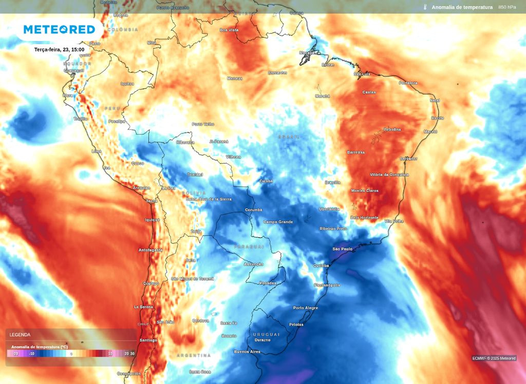Massa de ar frio avança pelo país nesta terça-feira (23). Massa de ar frio avança pelo país nesta terça-feira (23).