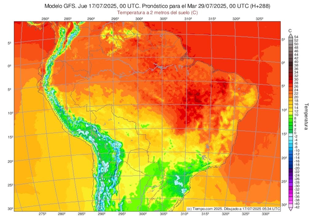 Previsão de temperaturas no dia 29 de julho de madrugada. Previsão de temperaturas no dia 29 de julho de madrugada.
