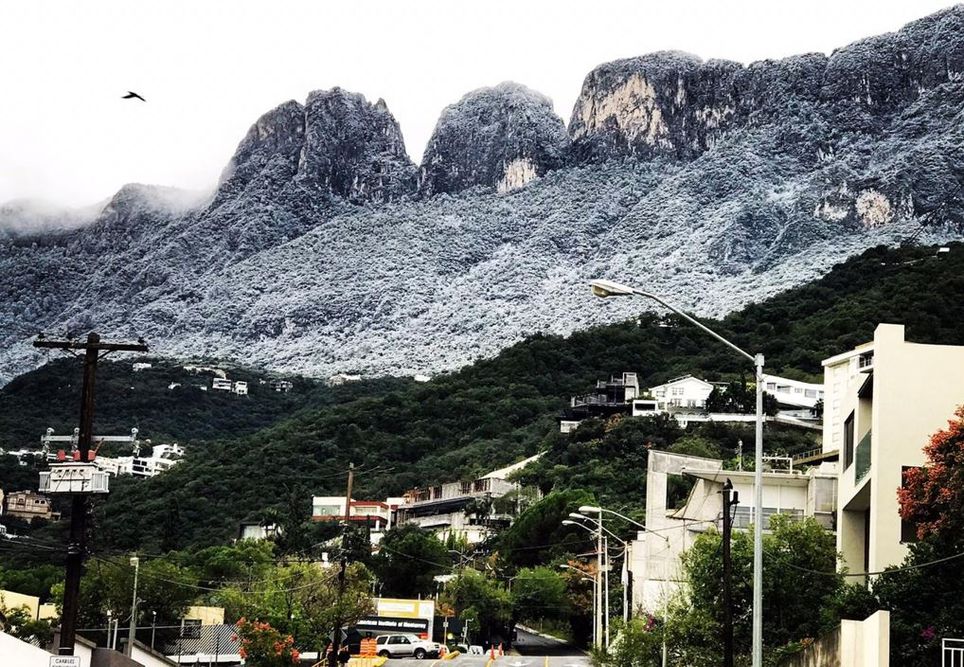 Sierra de Nuevo León con nieve esta mañana del 13 de noviembre de 2018 Sierra de Nuevo León con nieve esta mañana del 13 de noviembre de 2018
